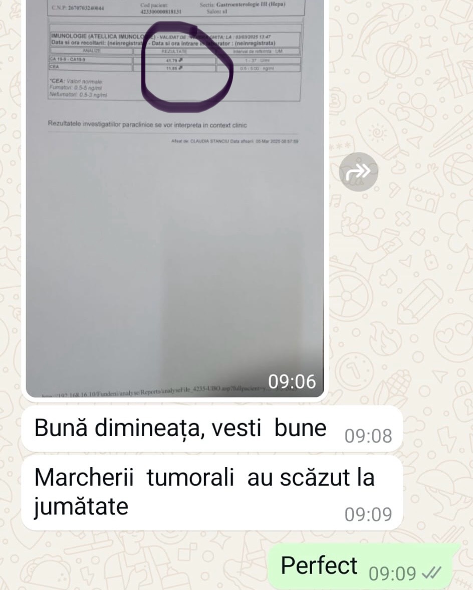 reducere markeri tumorali silviu brinzoi